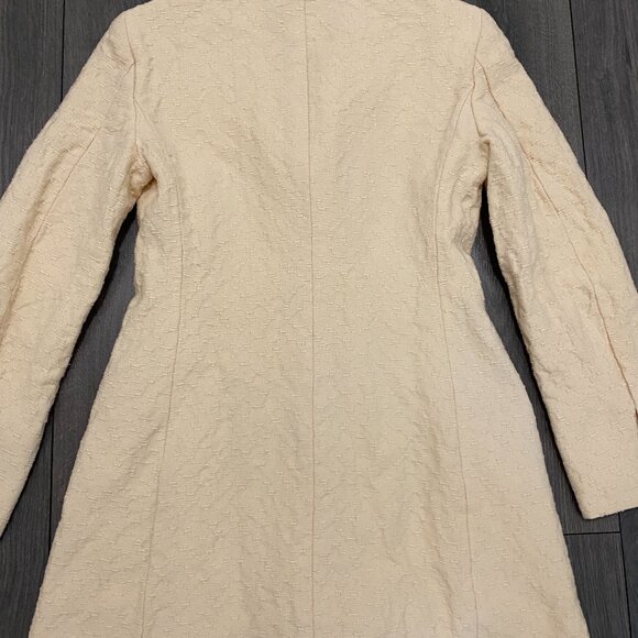 Moschino Vintage Cream Wool Coat Size 8 - Picture 11 of 15